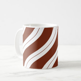 Candy Cane Stripes Brown Kaffeetasse