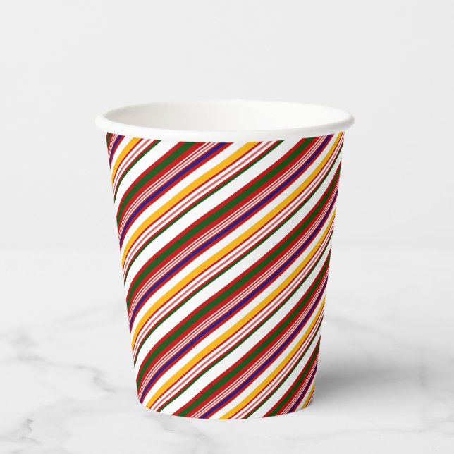 Candy Cane Stripes Christmas Pappbecher (Vorderseite)