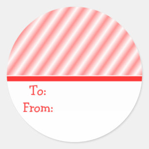 Candy Cane Stripes Geschenketiketten Runder Aufkleber