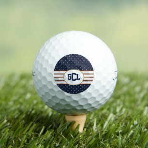 Candy Cane Stripes & Polka Dots Golf Balls Golfball
