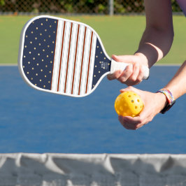 Candy Cane Stripes & Polka Dots Pickleball Paddle