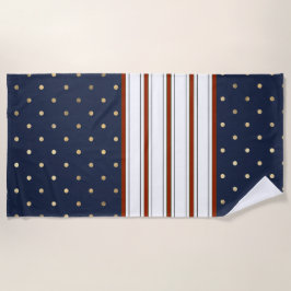 Candy Cane Stripes & Polka Dots Strandtuch