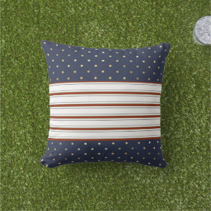 Candy Cane Stripes & Polka Dots Throw Kissen