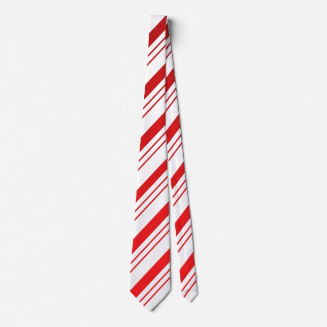 Candy Cane Stripes Weihnachten Krawatte (Vorderseite)