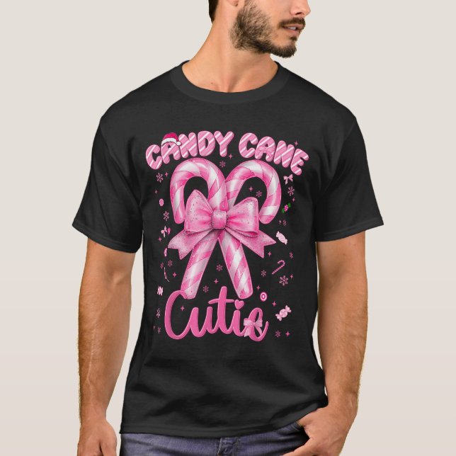 Candy Cane Süsse Coquette Pajamas Pjs Weihnachten  T-Shirt (Vorderseite)