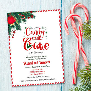 Candy Cane Süsse Holiday Baby Dusche Einladung