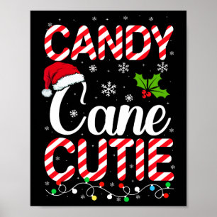 Candy Cane Süsse Niedlich Funny Christmas Weihnach Poster