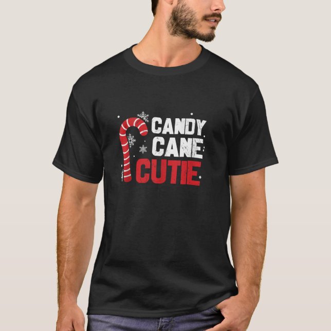 Candy Cane Süsse Weihnachten Sonnenscheinpassende  T-Shirt (Vorderseite)