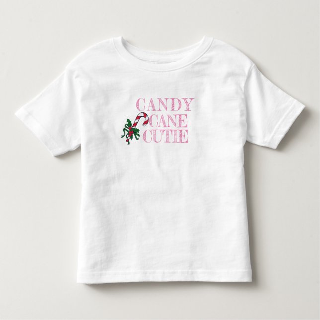 Candy Cane Süsse Weihnachts-Shirt für Kleinkinder Kleinkind T-shirt (Vorderseite)
