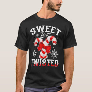 Candy Cane Sweet aber gezwittelt frohe Weihnachten T-Shirt