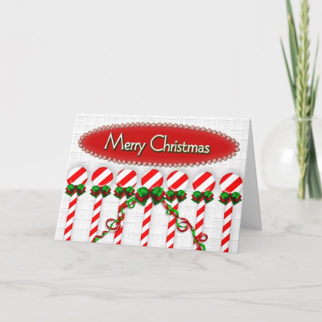 CANDY CANE SWEET CHRISTMAS GREETING FEIERTAGSKARTE (Vorderseite)