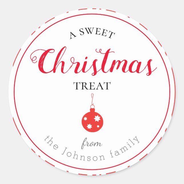 Candy Cane Sweet Leckerei Holiday Sticker (Vorderseite)