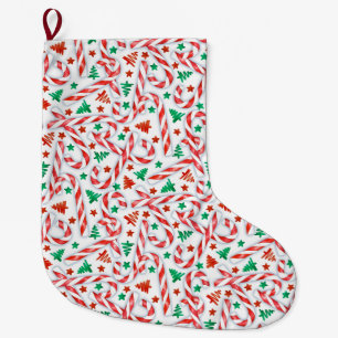 Candy Cane Sweetness Großer Weihnachtsstrumpf