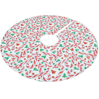 Candy Cane Sweetness Polyester Weihnachtsbaumdecke