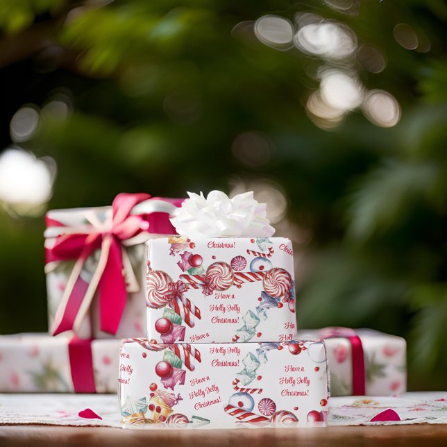 Candy Cane Swirl Candies Wrapping Paper Geschenkpapier (Von Creator hochgeladen)