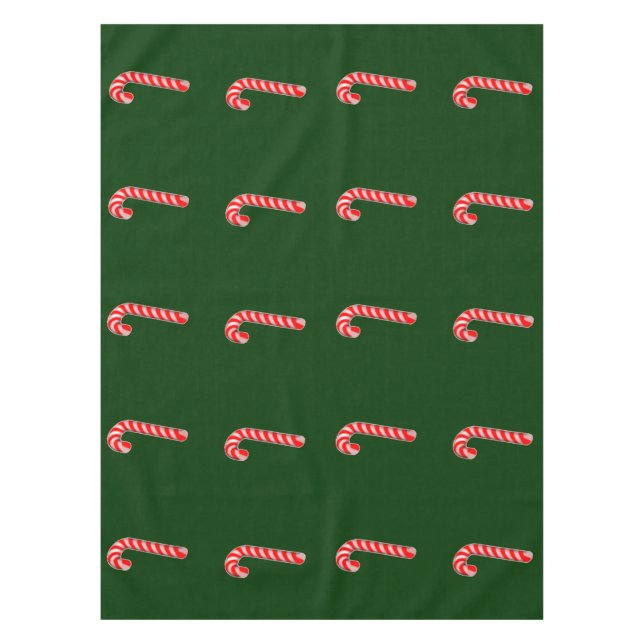 Candy Cane Tablecloth 52" x 70" Tischdecke (Vorderseite)