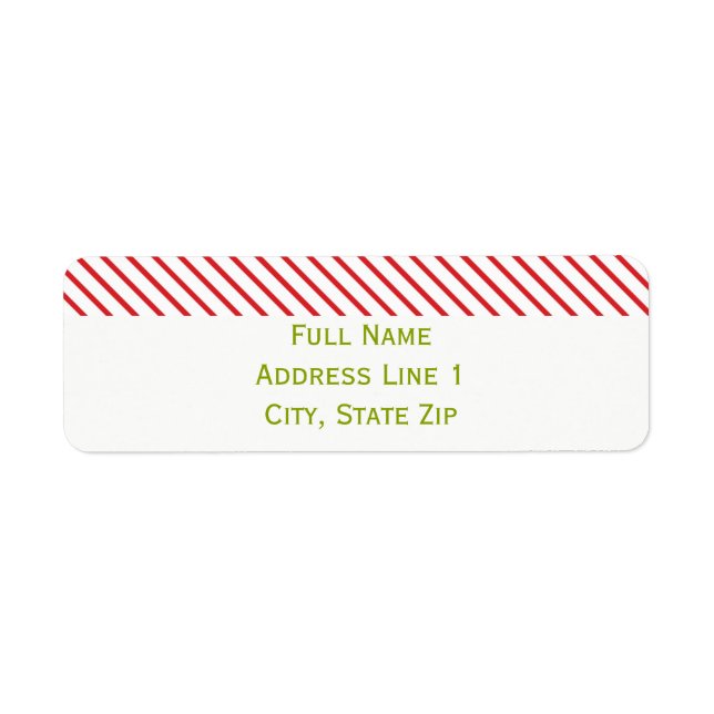 Candy Cane Top Holiday Rücksendeadresse (Vorne)