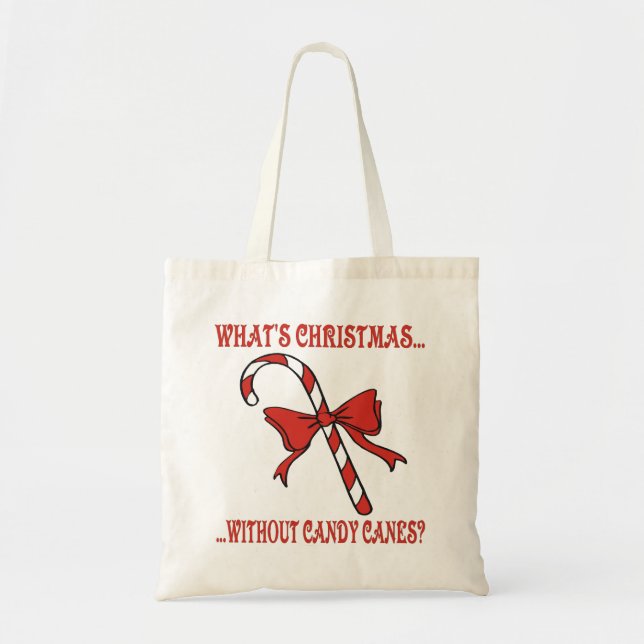 Candy Cane Tote Bag Tragetasche (Vorne)