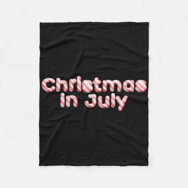 Candy Cane Tygraphy Christmas In July T Shirt  Fleecedecke (Vorderseite)