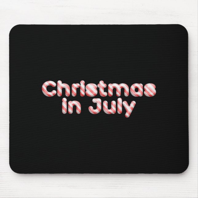 Candy Cane Tygraphy Christmas In July T Shirt  Mousepad (Vorne)