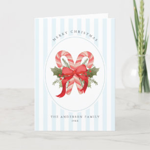 Candy Cane und Buggefaltete Urlaubskarte Feiertagskarte