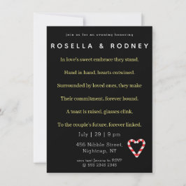 Candy Cane Valentine Engagement Party Einladung