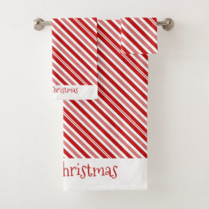 Candy Cane Weihnachten Badhandtuch Set