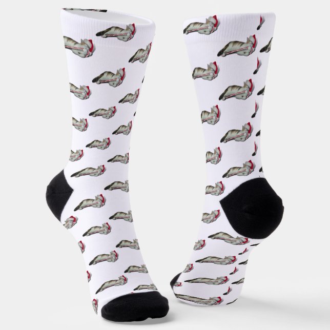 Candy Cane Weihnachten Socken (Gewinkelt)
