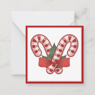 Candy Cane Weihnachten Vielen Dank Note Card Mitteilungskarte