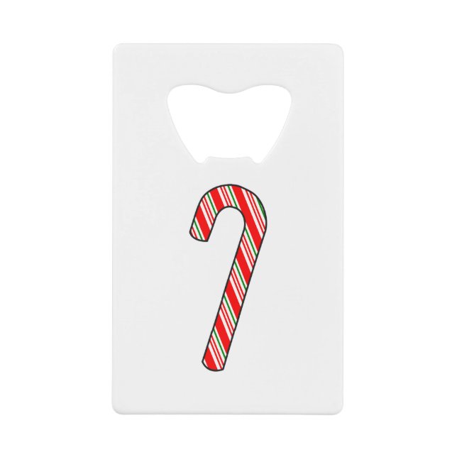 Candy Cane Weihnachten Zeichnend Geldbeutel Flaschenöffner (Vorderseite)