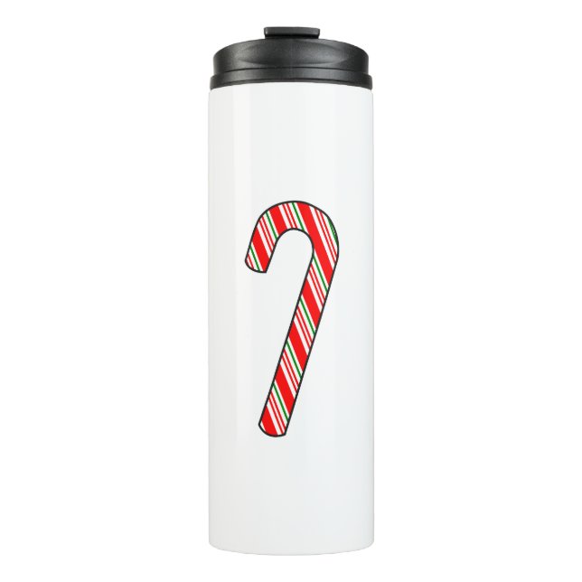 Candy Cane Weihnachten Zeichnend Thermosbecher (Vorderseite)