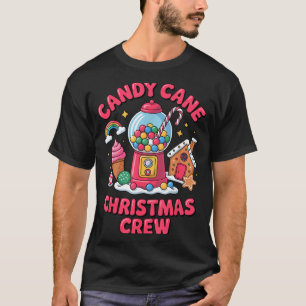 Candy Cane Weihnachts-Crew Gumball Lebkuchen Pfeff T-Shirt
