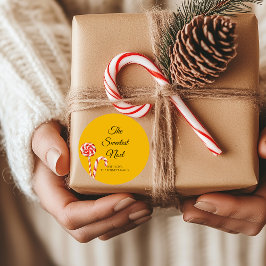Candy Cane Weihnachtsaufkleber | Das süßeste Weihn Runder Aufkleber