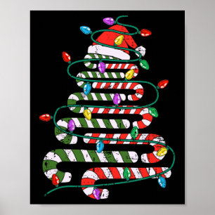 Candy Cane Weihnachtsbaum Xmas Liebe Candy Mens Wo Poster