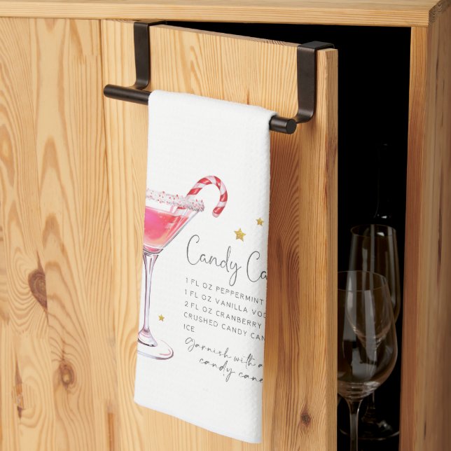 Candy Cane Weihnachtscocktail Rezept Küchentuch (Drittel gefaltet)