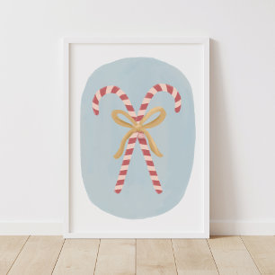 Candy Cane Weihnachtsdekor Poster