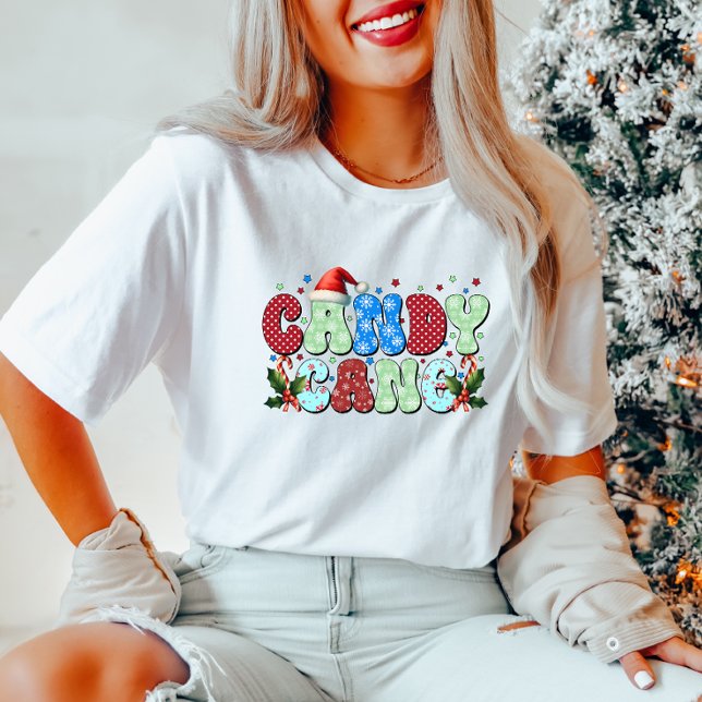 Candy Cane Weihnachtsfrauen T - Shirt (Von Creator hochgeladen)