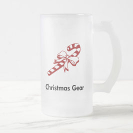 Candy Cane Weihnachtsgear Mattglas Bierglas