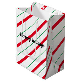 Candy Cane Weihnachtsgeschenktasche Mittlere Geschenktüte