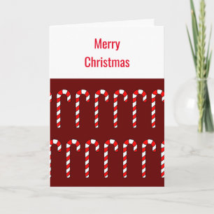 Candy Cane Weihnachtskarte Dankeskarte