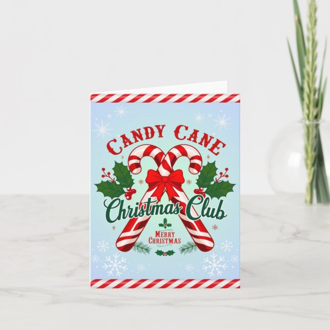Candy Cane Weihnachtskarte Feiertagskarte (Vorderseite)