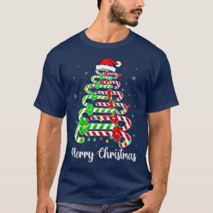 Candy Cane Weihnachtsmannmütze Funny Xmas Tree Mer T-Shirt