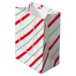 Candy Cane Weihnachtsmitteltasche Mittlere Geschenktüte