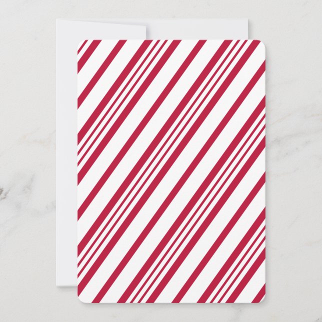 Candy Cane Weihnachtsstreifen Einladung (Vorderseite)