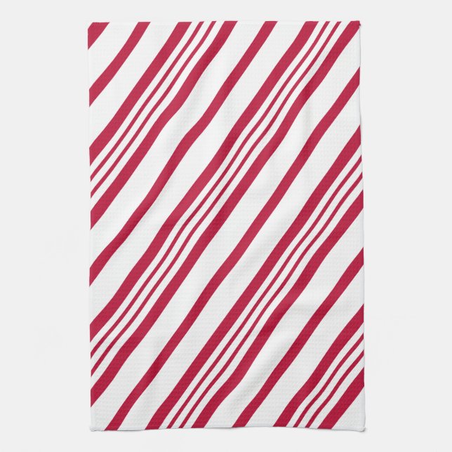 Candy Cane Weihnachtsstreifen Geschirrtuch (Vertikal)