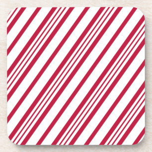 Candy Cane Weihnachtsstreifen Getränkeuntersetzer