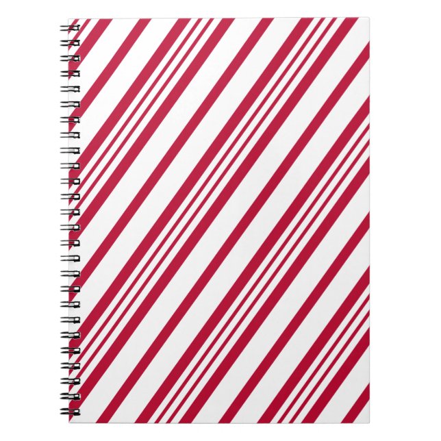 Candy Cane Weihnachtsstreifen Notizblock (Vorderseite)