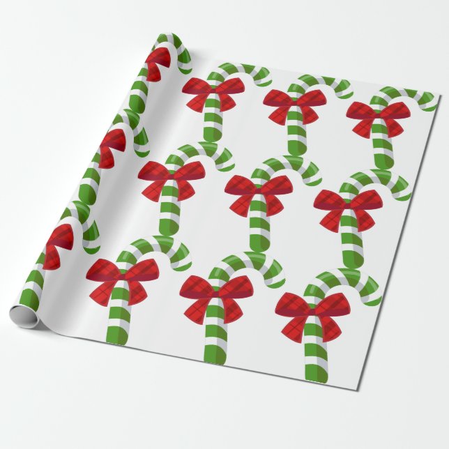 Candy Cane Weihnachtswrapping Paper Geschenkpapier (Ungerollt)