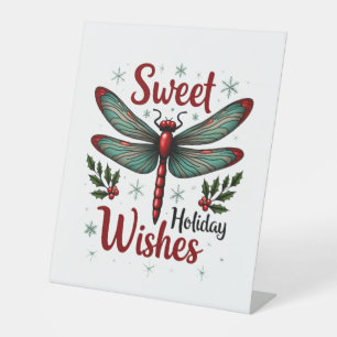 Candy Cane Wings Dragonfly Sockelschild