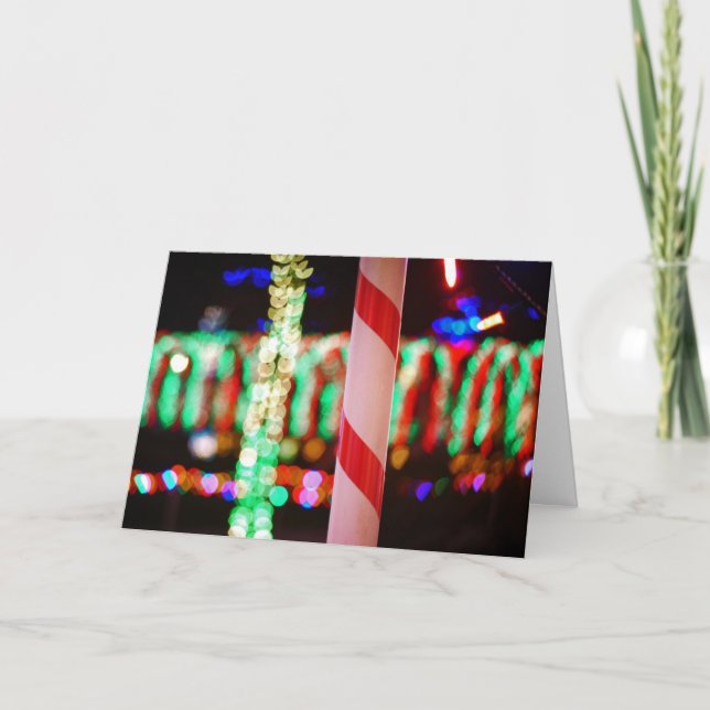 Candy Cane Wonderland Feiertagskarte (Vorderseite)